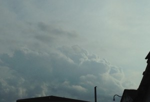 Building cumulonimbus with altostratus  late Thursday 