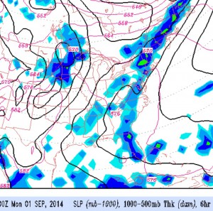 GFS Surface Forecast late Sunday