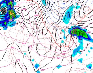 Current GFS forecast for early afternoon Tuesday