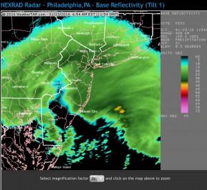 Dry slot on radar (Weathertap.com)