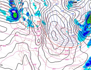 GFS Forecast Saturday afternoon