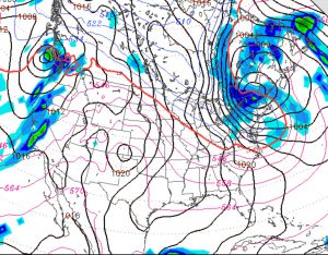 Sunday Afternoon GFS model forecast