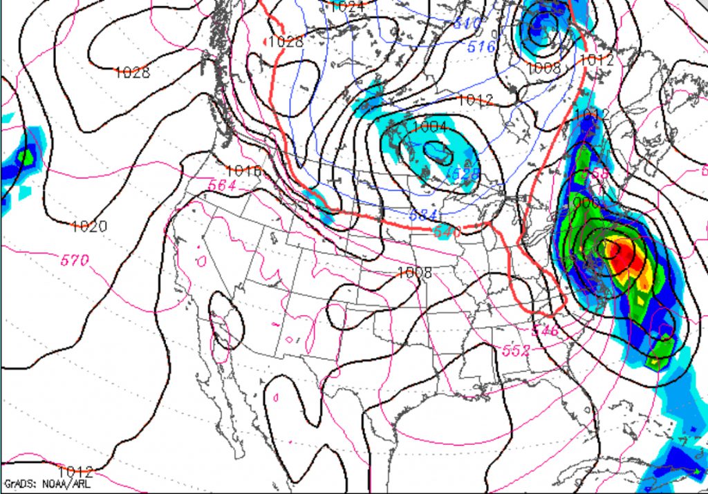 GFS Sunday afternoon prediction