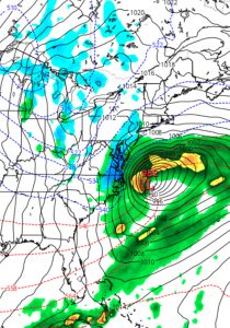 NAM prediction for Monday evening