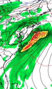 Gap in precipitation field