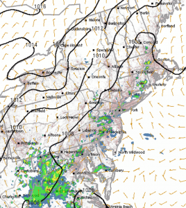 Afternoon simulated radar